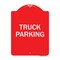 Signmission Designer Series Sign Truck Sign Truck Parking, Red & White Aluminum Sign, 18" x 24", RW-1824-22785 A-DES-RW-1824-22785 - alternate 1